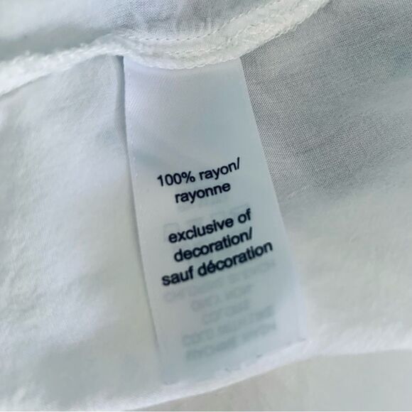 Maurices White Boho Embroidered Top Size Medium - Picture 8 of 11